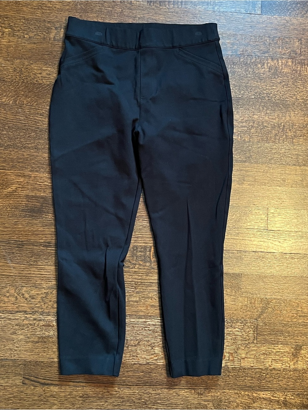 Spanx The perfect pants cropped black pull on pants. Size large